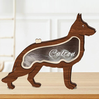 Boîte de rangement créative pour poils d'animaux, boîte commémorative pour poils d'animaux, boîte commémorative pour chien en contreplaqué, vente chaude