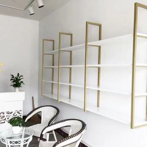 XINJUN fábrica de lujo de metal de aluminio dorado y negro pantalla decorativa ducha estante montado en <span class=keywords><strong>la</strong></span> pared MDF <span class=keywords><strong>muebles</strong></span> para el hogar - Product Image 3