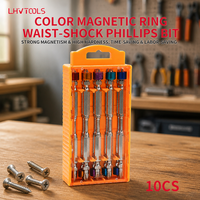 LJ-107 10 embouts de tournevis cruciformes à double extrémité de 110 mm, pour bricolage industriel OEM, avec anneau magnétique coloré, finition miroir, en acier S2