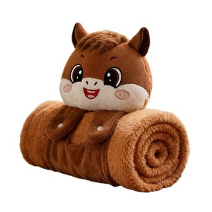 Peluche de Caballo Mascota del Año 2026, Almohada de Felpa de Coral, Dibujos Animados, Manta de Siesta con Aire Acondicionado, Regalo para Reuniones Anuales de Empresa - Product Image 5