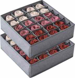 Foldable Eco-friendly Durable Multi-tier Clothing Organizer Storage Box Drawer Divider Kit Set 12 Cell Washable Socks <b>Wardrobe</b> - Product Image 1