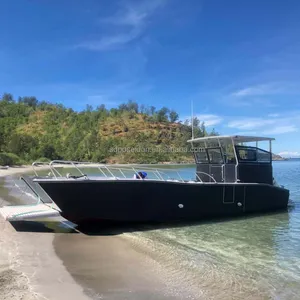 Kapal Selam Memancing Motor Tempel Lepas Pantai Aluminium 11M 36ft Kapal Penumpang untuk Dijual Aluminium Kustom 3 Tahun LCT1100