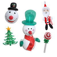 Décorations de Noël gonflables OEM PVC Père Noël Bonhomme de neige et arbre Fournitures pour décorations de Noël Bonhomme de neige mignon avec chapeau