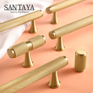 Santaya geknoopte massief messing Britse merk meubellades deurknoppen kastknoppen T-bars handgrepen klassieke bestseller - Product Image 1
