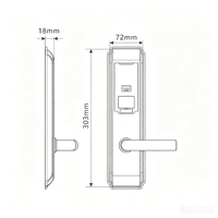 Cerradura de Puerta de Hotel con Tarjeta de Acceso RFID Sin Contacto de Acero Inoxidable, con Sistema de Software de Gestión