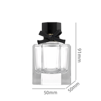 Emballage en verre transparent vide en gros, 50 ml, 100 ml, flacon de parfum en verre hexagonal rechargeable avec vaporisateur et couvercle