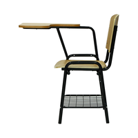 Meubles de classe personnalisables, bureau et chaise combinés en plastique rigide pour la formation des étudiants