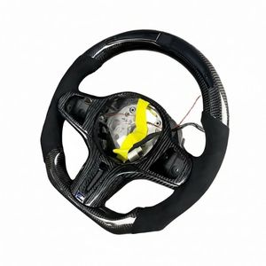 Volante personalizado de fibra de carbono forjada y cuero Alcantara para <span class=keywords><strong>BMW</strong></span> CS G M F 2 3 4 5 6 G20 F20 E92 F30 F32 E87 E91 sin airbag - Product Image 5