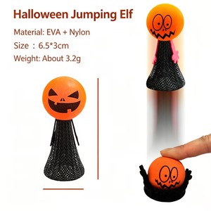 Muñeco <span class=keywords><strong>de</strong></span> Dedo Elástico <span class=keywords><strong>de</strong></span> <span class=keywords><strong>Calabaza</strong></span> <span class=keywords><strong>de</strong></span> Halloween con Expresión Adorable, Juguete Antiestrés - Duradero y Portátil para Uso en Interiores - Product Image 2