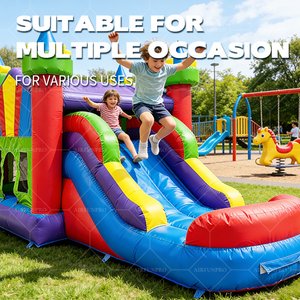 Castillo Hinchable Comercial al por Mayor con Tobogán Acuático Blanco, Combo de Juegos Inflables para Niños, Mini Casa de Rebote para Alquiler en Fiestas - Product Image 4