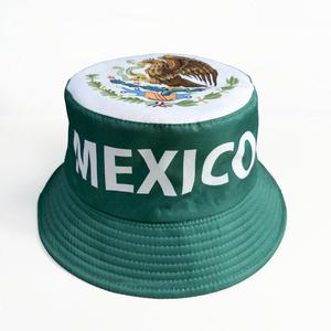 メンズメキシコ国旗柄バケットハット、海外貿易ファッション、レディース両面春夏アウトドア日よけ帽子 - Product Image 1