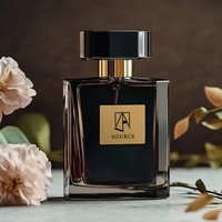 Flacon de parfum vide de luxe personnalisable au design unique et irrégulier avec boîte d'emballage