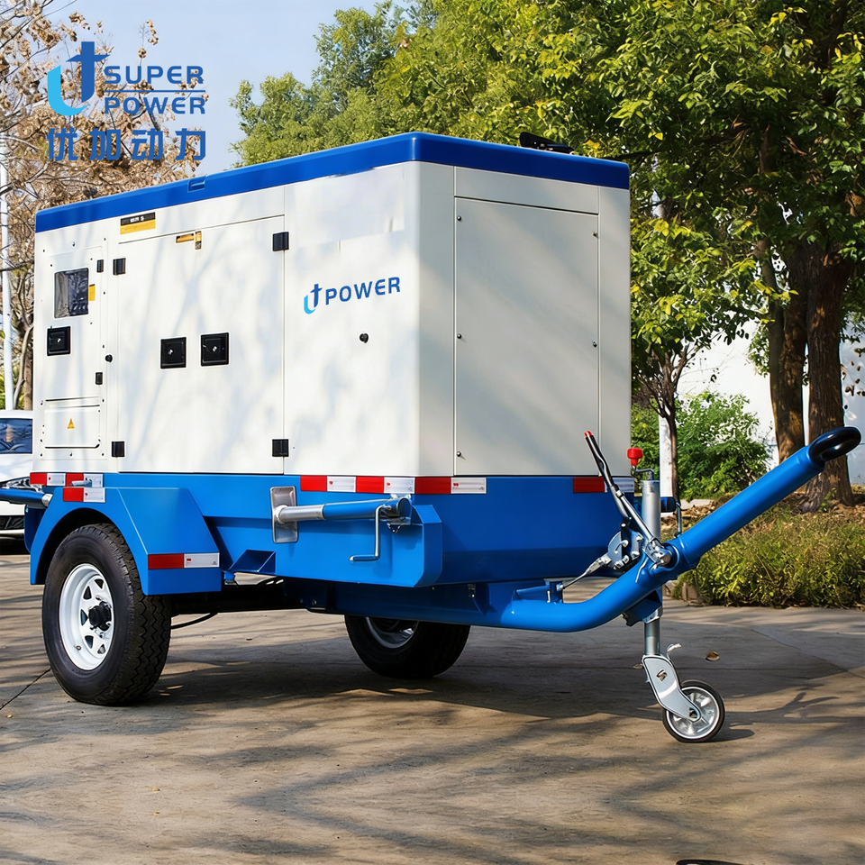 Silent Trailer Diesel Generator Set for Engine 100-300KVA AC Three ...