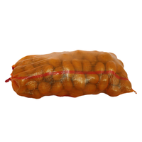 Sacs tissés transparents réutilisables pour légumes avec bordures colorées - Parfaits pour la récolte des carottes et la présentation en marché