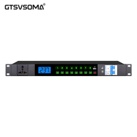 GTSVSOMA DR608 1U Séquenceur d'alimentation 9 canaux monté en rack en aluminium/métal avec écran LCD 8000W AC 100-240V Alimentation USB