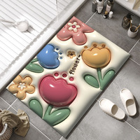 Expansion Petite Fleur absorbant l'eau tampons 3d Soft Mud diatomite tapis de sol tapis salle de bain tapis pour salle de bain