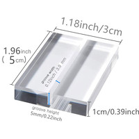 Support de table professionnel en acrylique transparent pour cartes de table et petites pancartes de mariage, avec fentes