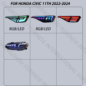 Feux avant LED SINDAR pour <span class=keywords><strong>Honda</strong></span> <span class=keywords><strong>Civic</strong></span> 11ème génération <span class=keywords><strong>Civic</strong></span> 2021-2024, accessoires de phares modifiés - Product Image 6