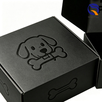 Caja de Envío Plegable Negra Corrugada de 6x4x1 con Superficie Mate y Recubrimiento UV para Logotipo, Superventas
