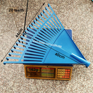 Goede kwaliteit, hoge elasticiteit, landbouw, 20-tands handtuin gereedschap, <span class=keywords><strong>plastic</strong></span> bladhark met houten steel - Product Image 4