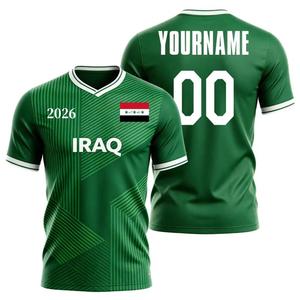 <span class=keywords><strong>Maglia</strong></span> da Calcio <span class=keywords><strong>Bianca</strong></span> della Nazionale dell'Iraq 2026, Versione Thailandese Traspirante e Personalizzabile, con Nome - Product Image 1