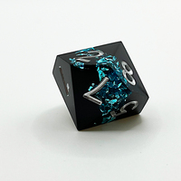 Jeu de dés DND noir avec logo personnalisé 2025, jeu complet de dés D & D à bords tranchants en or noir