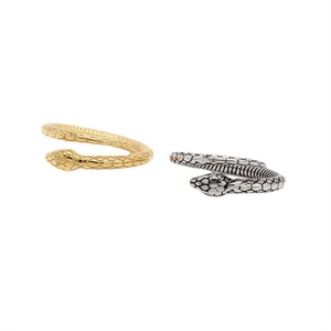 Anillo de Serpiente Delicado, Chapado en Oro de 18k, Anillos de Dedo de Acero Inoxidable con Diseño de Serpiente para Mujer - Product Image 2