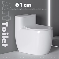 Nouveau modèle de toilette monobloc en céramique, design moderne et minimaliste, pour hôtel, fixation au sol, taille compacte, chasse d'eau à siphon, salle de bain, école