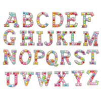 Patchs thermocollants 3D en lettres alphabet avec perles et strass pour casquettes