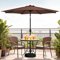 Parasol de plage arc-en-ciel Sumcer personnalisable, portable, à rayures colorées, pour pique-nique en extérieur, avec plateau de table intégré