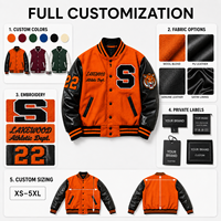 Veste universitaire personnalisée pour homme, veste de baseball avec patch en chenille, corps en mélange de laine, manches en similicuir, veste Letterman en laine Melton