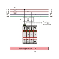 Parafoudre triphasé KEMA T2 4P 20-40kA pour protection contre les surtensions AC 150V 275V 320V 385V (TN-S)