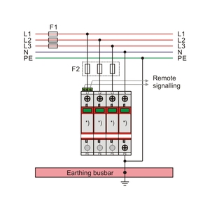 Telebahn 275V 320V 385V AC bảo vệ tăng 20ka 40kA T2 4P kema 3 giai đoạn TN-S SPD parafoudre bảo vệ Contra sobretensiones - Product Image 6