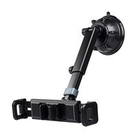 Support universel pour tablette et téléphone de voiture, 2 pinces, support de téléphone rétractable à ventouse pour pare-brise et bureau