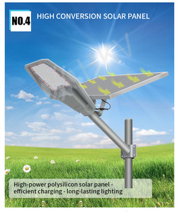 Lampione Solare Separato da 100W con Pannello da 40W e Batteria da 30AH - Product Image 1