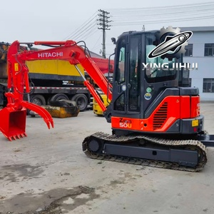 Excavatrice d'occasion Hitachi Zaxis50U, marque japonaise d'origine, 5 tonnes, moteur Yanmar avec pince à griffes - Product Image 5