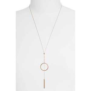 Collana Lunga a Goccia - Oro Rosa - Product Image 2