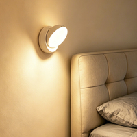 Lampu Malam LED Sensor Gerak Tubuh Manusia 360 Derajat, Baterai Isi Ulang, Pemasangan Magnetik, untuk Kamar Tidur, Kepala Tempat Tidur, Lemari