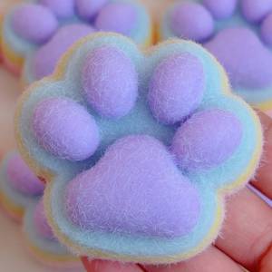 Juguete antiestrés de peluche de pata de gato arcoíris, el más vendido transfronterizo, multi-edad, novedoso, de rebote lento y slime apretable - Product Image 2