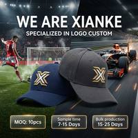 Casquettes de camionneur structurées X&K Custom Fashion Performance à calotte moyenne, visière professionnelle cousue, respirantes, ajustement professionnel, sergé renforcé