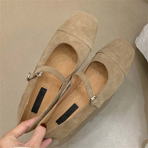 2025 Manufacturers Custom French Retro Shallow-mouth Shoes Spring and Autumn Women's Casual Flat Shoes - Product Image 5