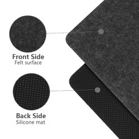 Tapis de protection isolant en feutre non tissé et silicone, épaisseur 3 mm, 44x30 cm, lavable, facile à nettoyer, réutilisable, pour cuisine et salle à manger