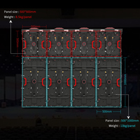 Solusi Turnkey 500x500 500x1000mm Layar LED Indoor Outdoor untuk Sewa Panggung, Latar Belakang Konser, Papan Layar LED Video Penuh