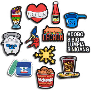 Nueva comida bebida aperitivo diseñador de lujo zuecos encantos zapatos Decoración Accesorios goma perla con hebilla botón decoraciones - Product Image 1