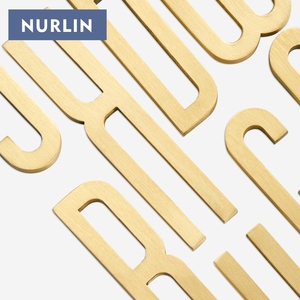 Nurlin 70mm Ottone Dorato No. Targhe in Metallo con Numeri Civici e Lettere che Cambiano Colore per Indirizzi di Appartamenti e Cassette Postali - Product Image 2
