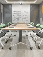Table de bureau pliable et mobile, bureaux et chaises, salle de conférence de formation, table longue