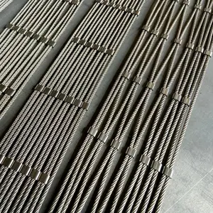Fabrika satış yüksek kalite paslanmaz çelik tel halat Mesh Net/esnek paslanmaz çelik halat örgü