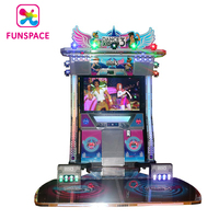 Machine à danser en vente chaude, 2 joueurs, danse éblouissante, machine de jeu d'arcade à pièces de monnaie, simulateur de danse, en stock