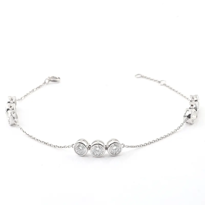 Moissanite Kim Cương Bracelet 14K Vàng Trang Sức Tùy Chỉnh Vòng Tay Quà Tặng Đảng Trendy Wedding Woman Charm Bracelet