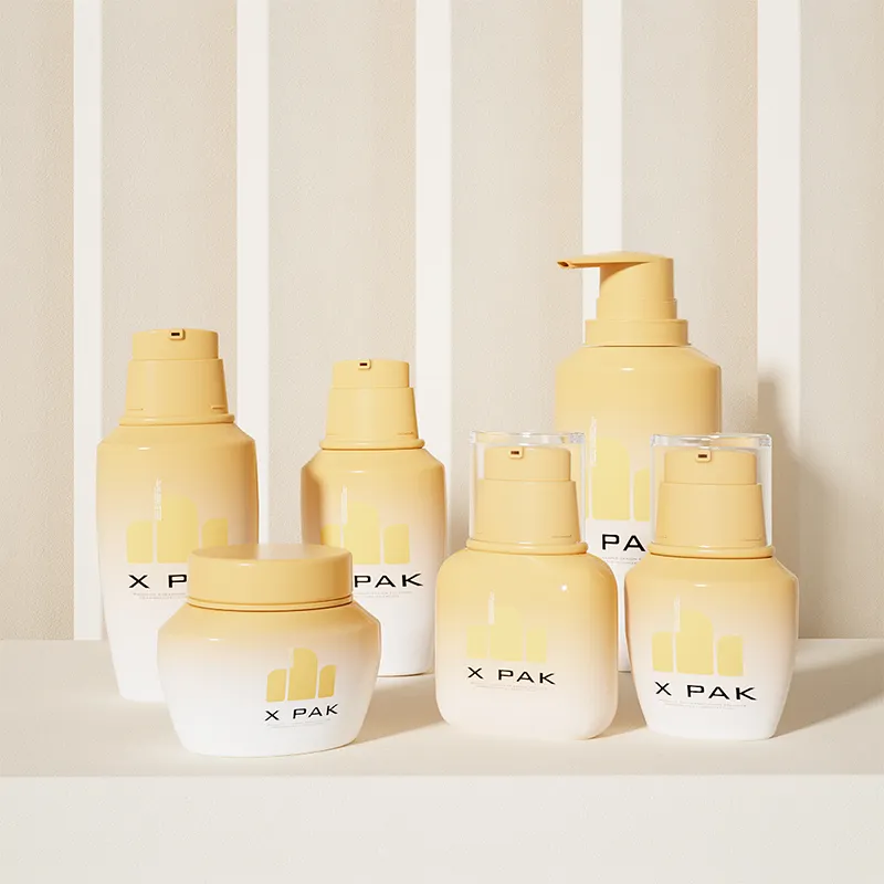 Conjunto de frascos de loção ecológicas 50/60/100/120/300ml, frasco de shampoo exclusivo para embalagem de cuidados com a pele personalizada em HDPE